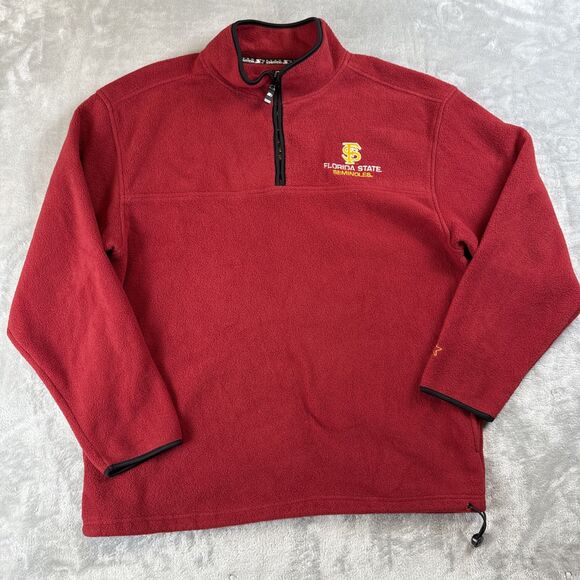 Starter NCAA FSU Seminoles Men’s XL Red Fleece Pullover Mock Neck Sweatshirt - Picture 1 of 9